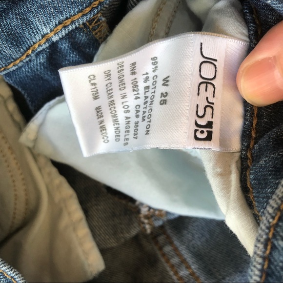 Y2K Joe's Jeans Denim Mini Skirt Distressed Frayed Hem Size 25 2000's Jean Skirt - Picture 7 of 10